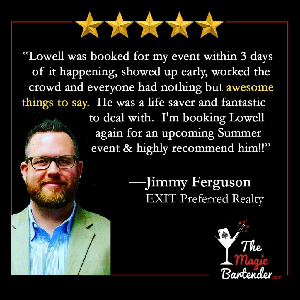 Magic-Bartender-Maryland-Magician-Jimmy-Ferguson-Exit-Realty