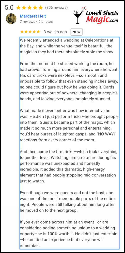 Best-MD-DC-VA-FL-Wedding-Magician-Review